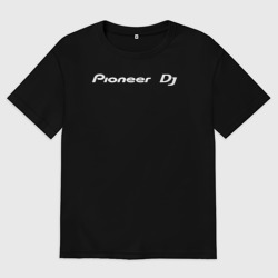 Женская футболка хлопок Oversize Pioneer DJ - Logo White