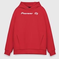 Мужское худи Oversize хлопок Pioneer DJ - Logo White