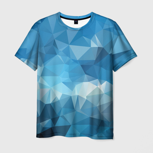 Мужская футболка 3D Цифровое небо полигональный фон, цвет 3D печать