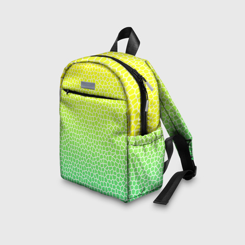 Детский рюкзак 3D с принтом Витражная мозаика, вид сбоку #3