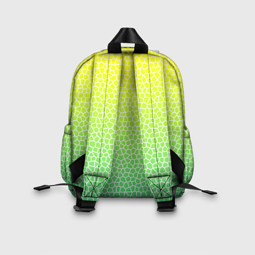 Детский рюкзак 3D с принтом Витражная мозаика, вид сзади #2