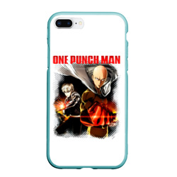 Чехол для iPhone 7Plus/8 Plus матовый Сайтама и Генос One Punch-Man