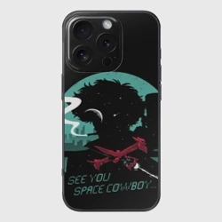 Чехол для iPhone 16 Pro силиконовый с защитой камеры Ковбой Бибоп