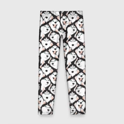 Детские леггинсы 3D Сибирский Хаски Husky