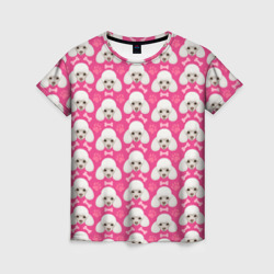 Женская футболка 3D Собака Пудель