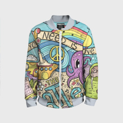 Детский бомбер 3D All you Need is The Beatles