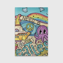 Обложка для паспорта матовая кожа All you Need is The Beatles