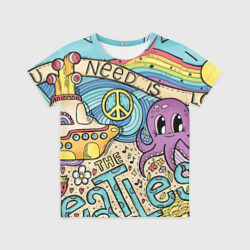 Детская футболка 3D All you Need is The Beatles