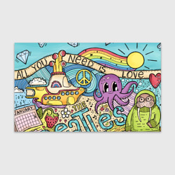 Бумага для упаковки 3D All you Need is The Beatles