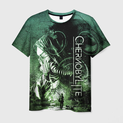 Мужская футболка с принтом Chernobylite Чернобылит игра, вид спереди №1