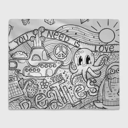 Плед 3D All you Need is The Beatles - Раскраска