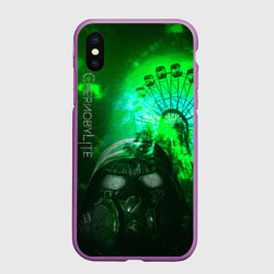 Чехол для iPhone XS Max матовый Chernobylite - Колесо обозрения