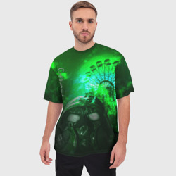 Мужская футболка oversize 3D Chernobylite - Колесо обозрения - фото 2