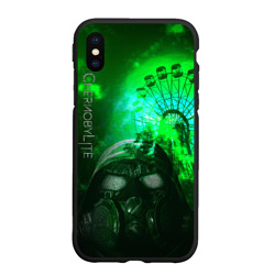 Чехол для iPhone XS Max матовый Chernobylite - Колесо обозрения