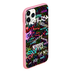 Чехол для iPhone 11 Pro Max матовый Neon graffiti Smile - фото 2