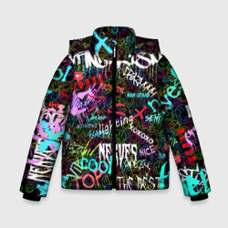 Зимняя куртка для мальчиков 3D Neon graffiti Smile