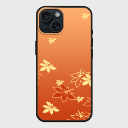 Чехол силиконовый для Apple iPhone 15 матовый Кадзуха: красный клен