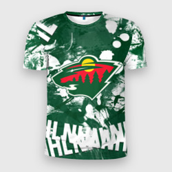 Мужская футболка 3D Slim Minnesota Wild, Миннесота Уайлд