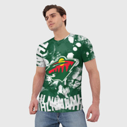 Мужская футболка 3D Minnesota Wild, Миннесота Уайлд - фото 2