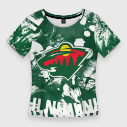 Женская футболка 3D Slim Minnesota Wild, Миннесота Уайлд