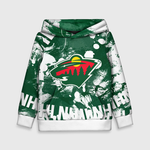 Детская толстовка 3D Minnesota Wild, Миннесота Уайлд, цвет белый