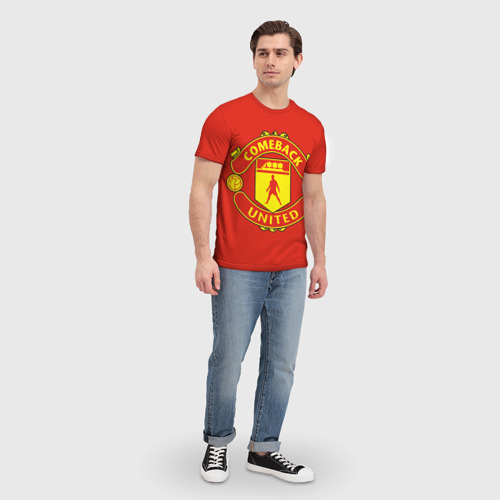 Мужская футболка 3D с принтом Камбек Юнайтед это Манчестер Юнайтед, вид сбоку #3