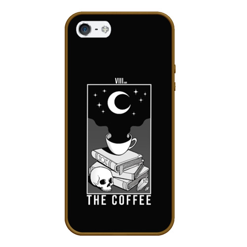 Чехол для iPhone 5/5S матовый The Coffee. Occult, цвет коричневый