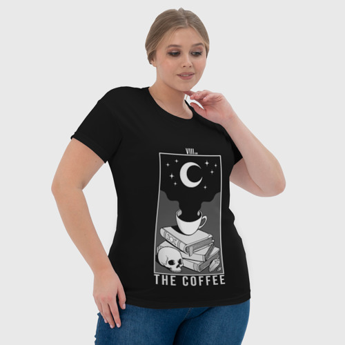 Женская футболка 3D с принтом The Coffee Occult, фото #4