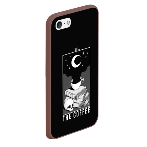 Чехол для iPhone 5/5S матовый The Coffee. Occult, цвет коричневый - фото 3