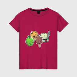Протест еды – Женская футболка хлопок с принтом купить