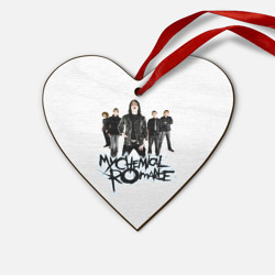 Деревянная игрушка Сердце Участники группы My Chemical Romance