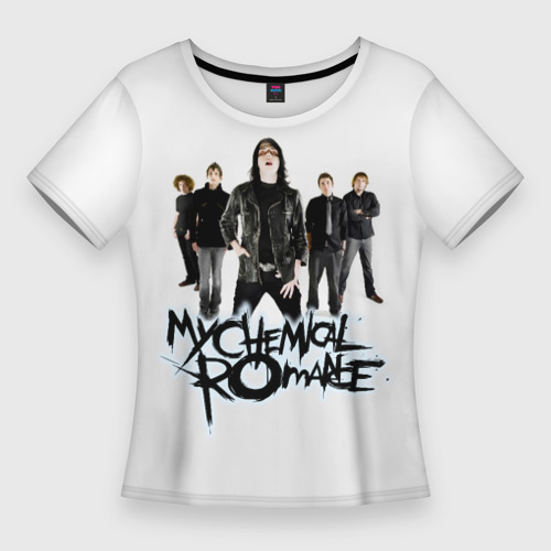 Женская футболка 3D Slim Участники группы My Chemical Romance