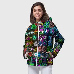 Женская ветровка 3D Geometry Dash Герои - фото 2