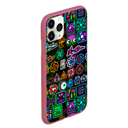 Чехол для iPhone 11 Pro Max матовый Geometry Dash Герои - фото 2