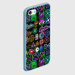 Чехол для iPhone 5/5S матовый Geometry Dash Герои - фото 2