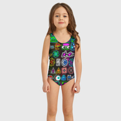 Детский купальник 3D Geometry Dash Герои