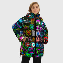 Женская зимняя куртка Oversize Geometry Dash Герои - фото 2