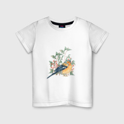 Детская футболка хлопок Снегирь и рябина