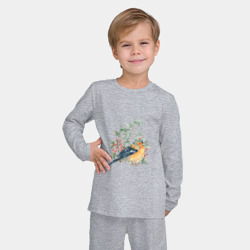 Детская пижама с лонгсливом хлопок Снегирь и рябина - фото 2