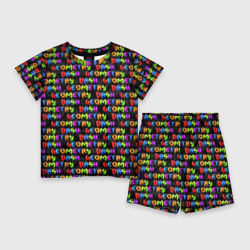Детский костюм с шортами 3D Geometry Dash узор pattern
