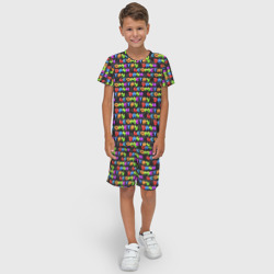 Детский костюм с шортами 3D Geometry Dash узор pattern - фото 2
