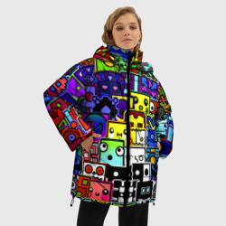 Женская зимняя куртка Oversize Geometry Dash все скины - фото 2