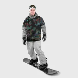 Накидка на куртку 3D Цветные драконы
