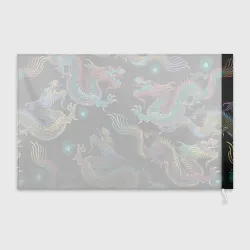 Флаг 3D Цветные драконы - фото 2