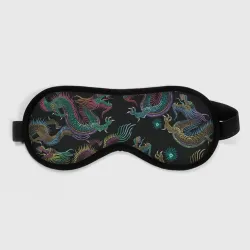 Маска для сна 3D Цветные драконы