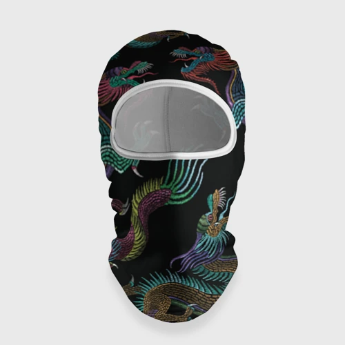 Балаклава 3D Цветные драконы