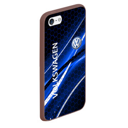 Чехол для iPhone 5/5S матовый Volkswagen logo sport - фото 2