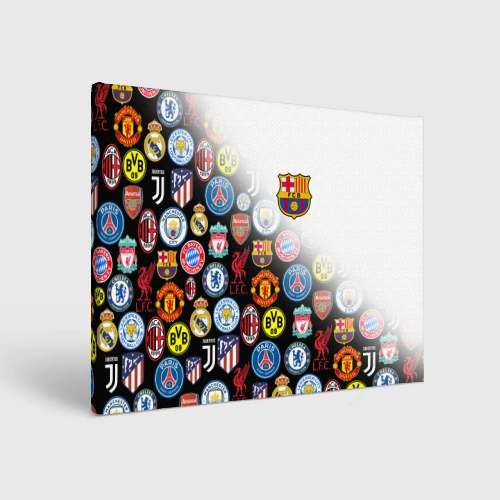 Холст прямоугольный FC Barcelona logobombing