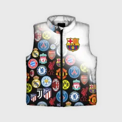 Детский жилет утепленный 3D FC Barcelona logobombing