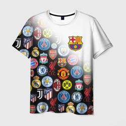 Мужская футболка 3D FC Barcelona logobombing